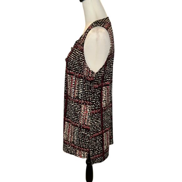 White House Black Market Sleeveless Dress Pink Black White Medium - Picture 3 of 4